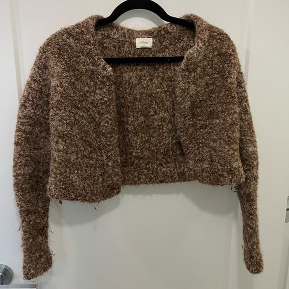 Aritzia Wilfred Sherpa cropped cardigan - Picture 2 of 2